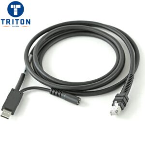 Zebra Shielded Cable USB A Straight 2.8M Black