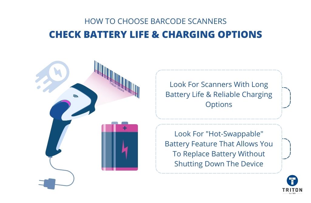 How to select the barcode scanner for your production floor barcode reading  purpose? 7 main features you must consider and 5 optional features may be  useful for you. Add on with 3 optional accessories.