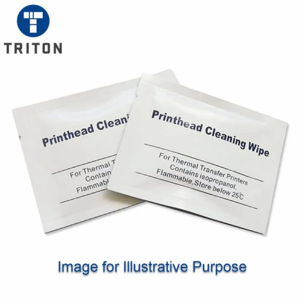 IPA Isopropyl pre saturated thermal printhead cleaning wipes, Individually wrapped, Box of 25
