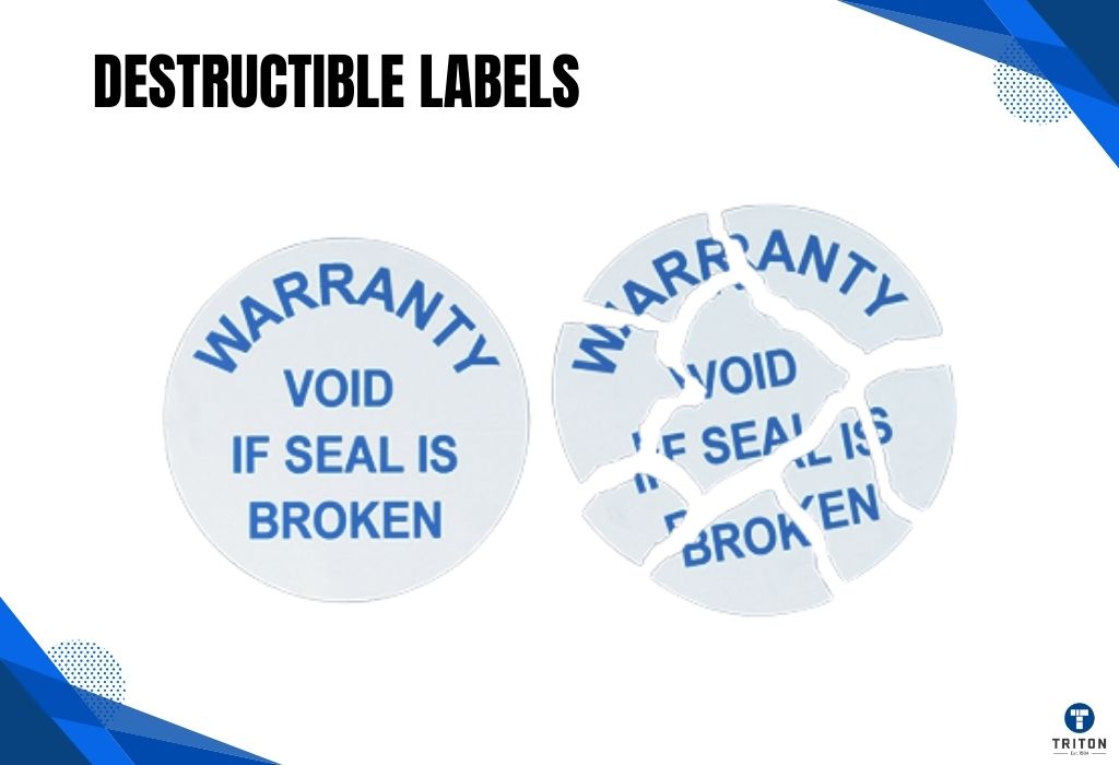 Destructible labels