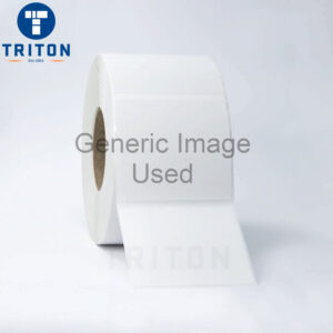 Thermal Carton Label 104×95 White, Security Cut, Varnished