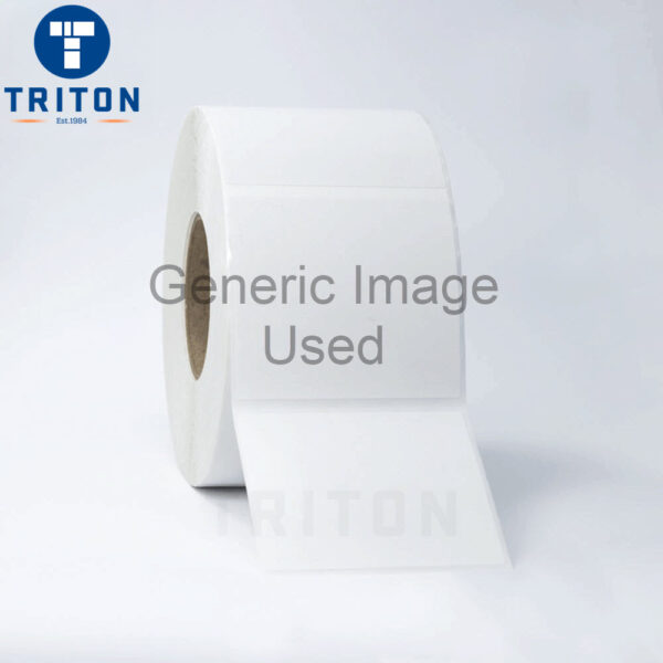 Thermal Carton Label 104×95 White, Security Cut, Varnished