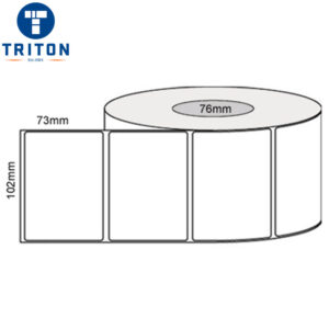Thermal Transfer Label 102 x 73 White Blank, 76mm core