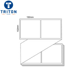 Thermal Transfer Label 102 x 150 White Blank Fanfold, 3000/box