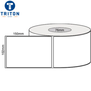 Thermal Transfer Label 102 x 150 White Blank Removable, 76mm core