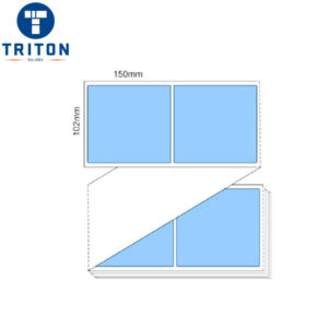 Thermal Transfer Label 102 x 150 Blue Blank Fanfold, 3000/box