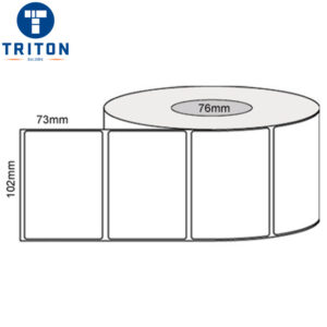 Thermal Transfer Label 102 x 73 White Blank Removable, 76mm core