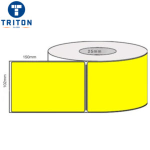 Direct Thermal Freight Label 102 x 150 Yellow, 25mm core