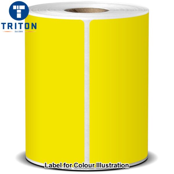 Direct Thermal Label 100 x 150 Yellow, Perforated, 25mm core-Roll