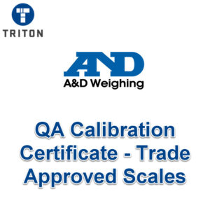 A&D QA Calibration additional to Trade Approved Scale Certificate