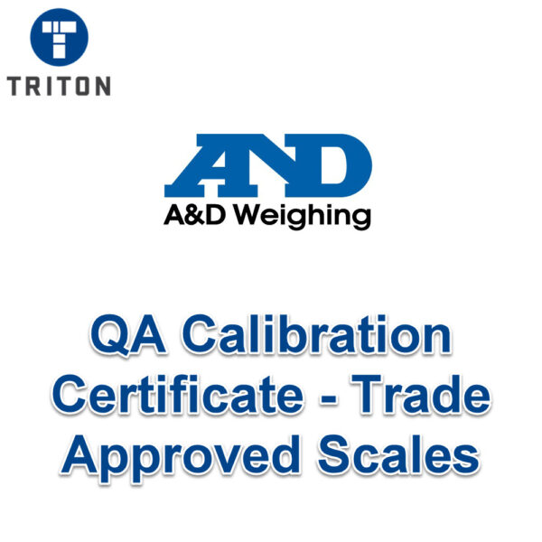 A&D QA Calibration additional to Trade Approved Scale Certificate