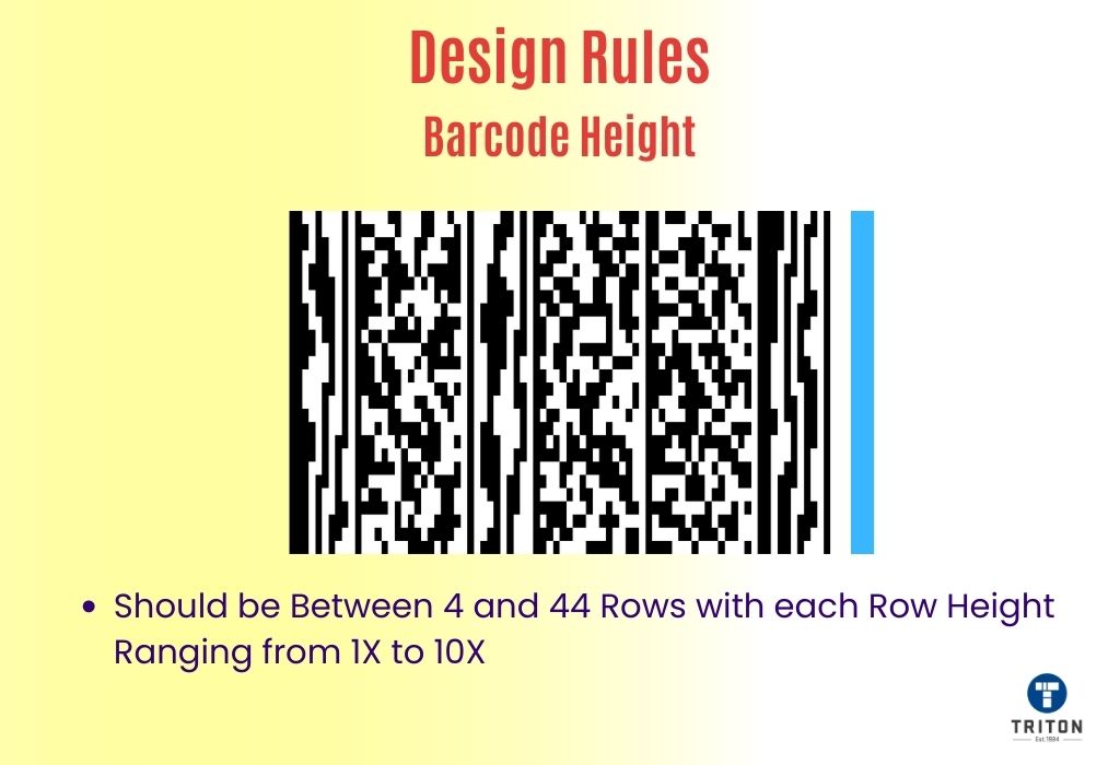 design rule of barcode height about a MicroPDF417 Barcode