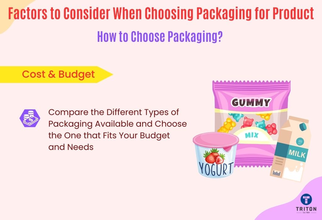 Point about cost and budget in order to choose packaging