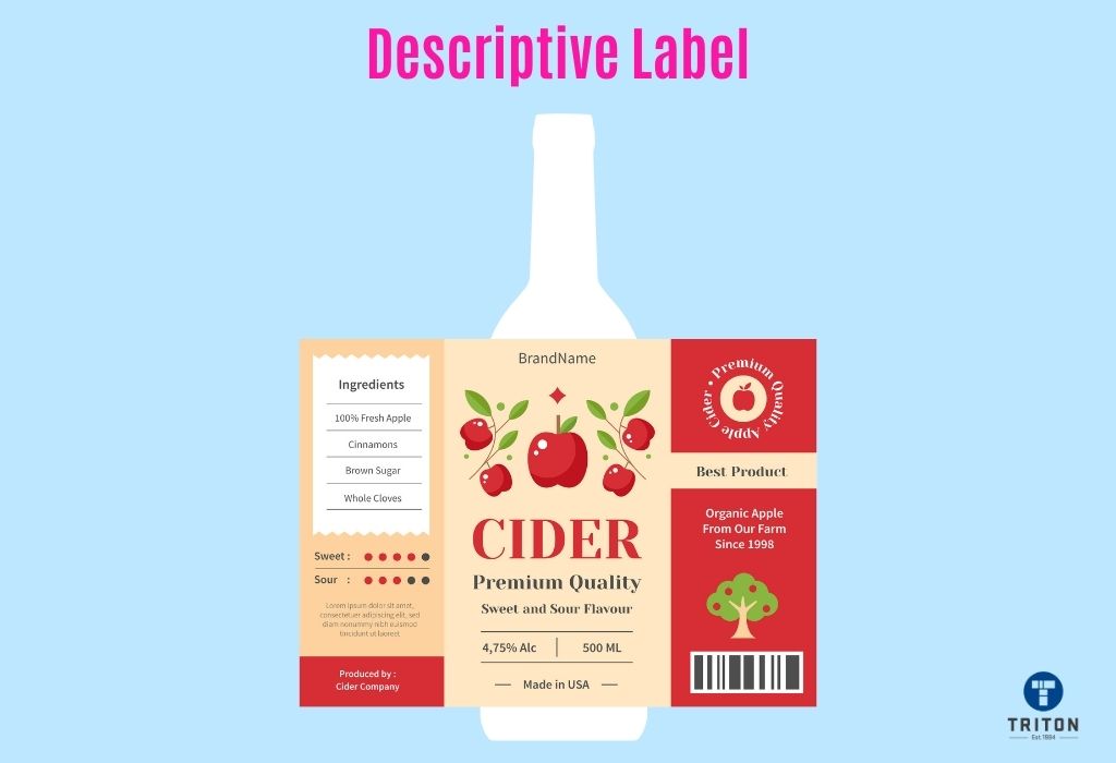 Descriptive Label - one of a kind of Labels