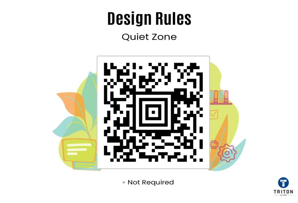 Design rule of quiet zone of Aztec code