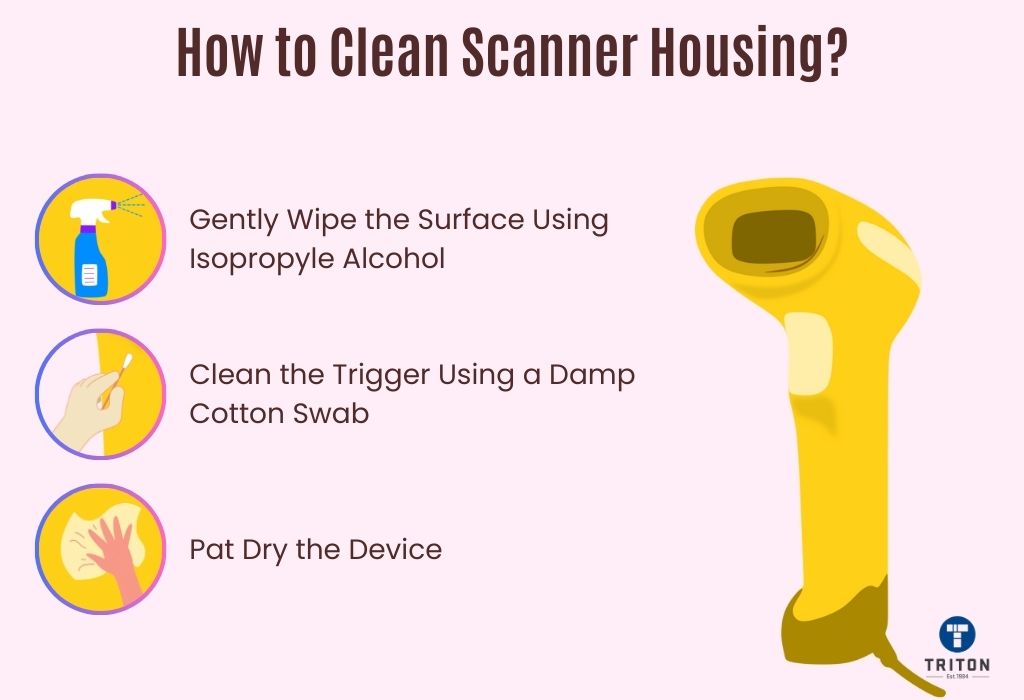 Three steps to disinfect a barcode scanner