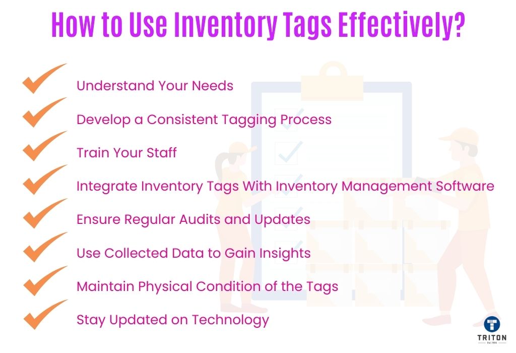 List of eight ways to use inventory tags effectively