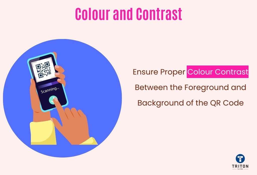 Point about QR code colour and contrast