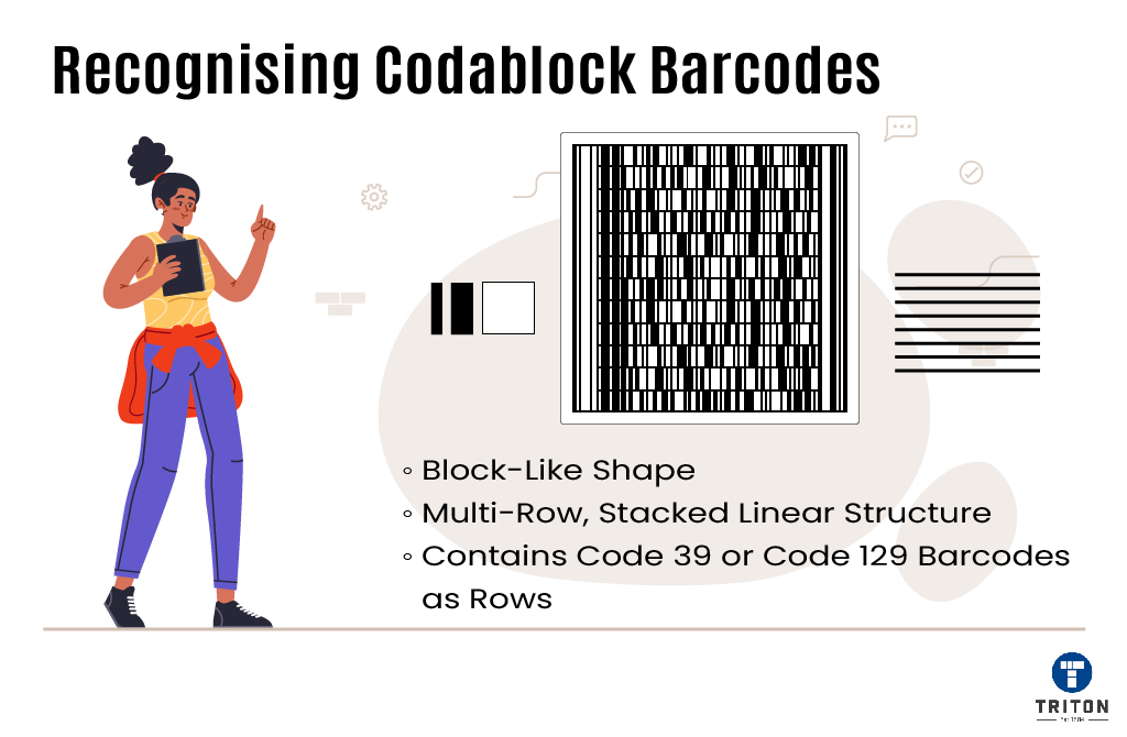 Three points on how to identify codablock barcodes