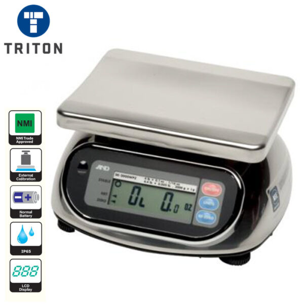 A&D Bench Scale Waterproof Stainless SK-WP