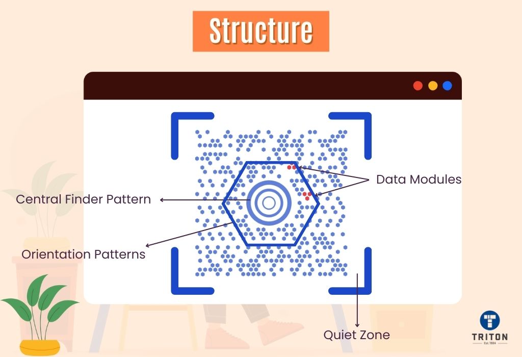 Detailed anatomy of a MaxiCode barcode