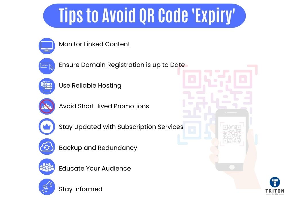 List of eight tips to avoid QR code 'Expiry'