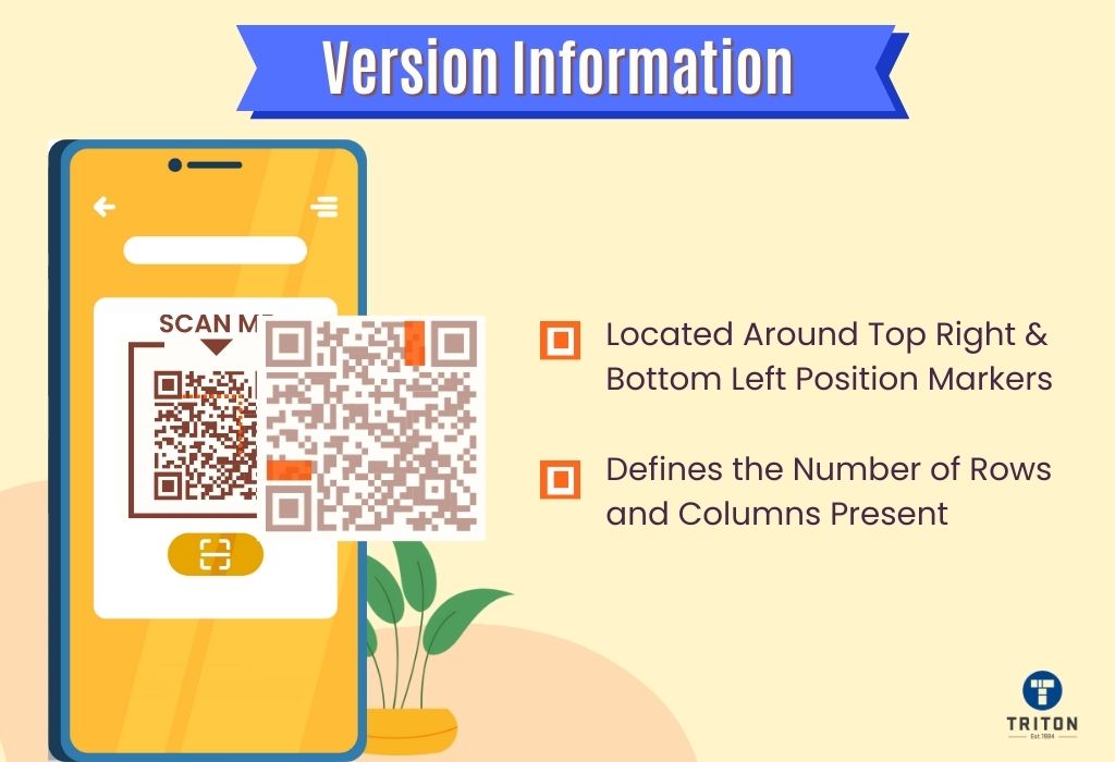 Two points explaining about the version information of QR code