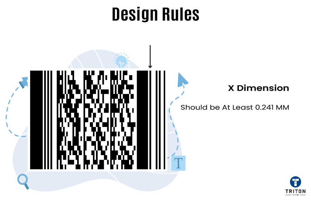 Design rule for X-Dimension of PDF417 Barcode